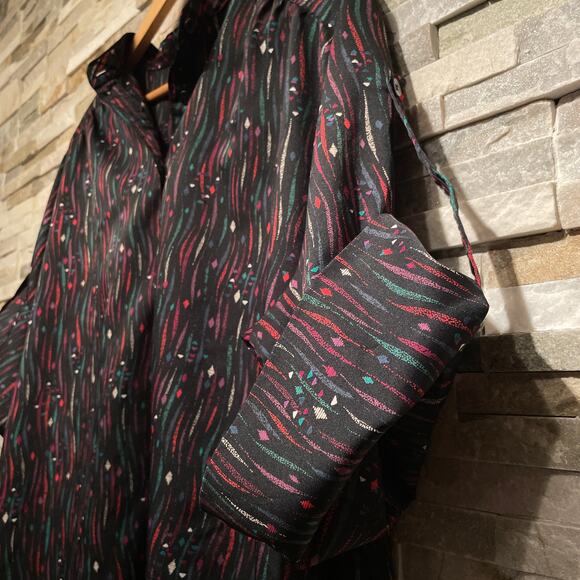 Rare Vintage Bold 90s Levi Strauss Shirt XL | Abstract Popover, Roll-Sleeve - Picture 4 of 11